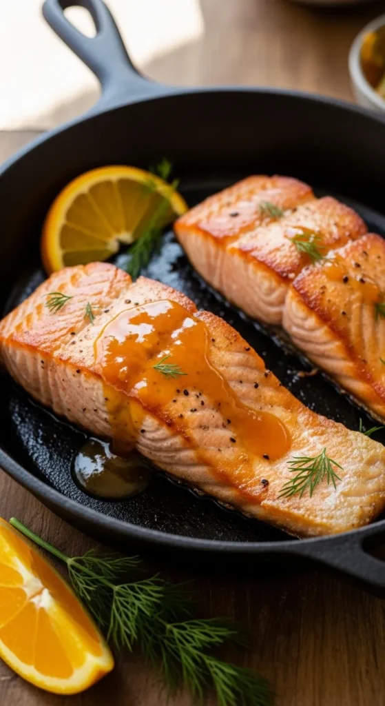 Pan-Seared Salmon with Citrus Glaze
