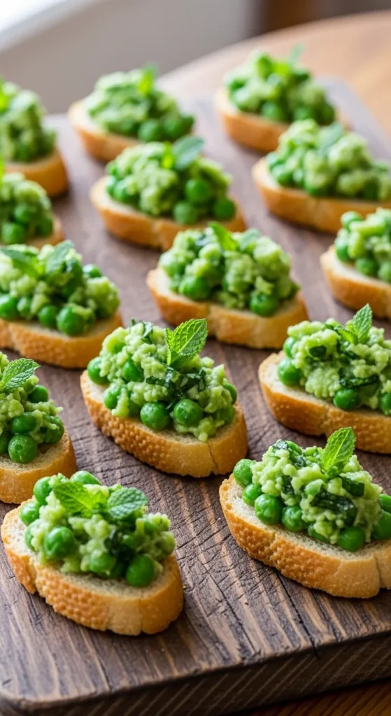 Pea & Mint Crostini