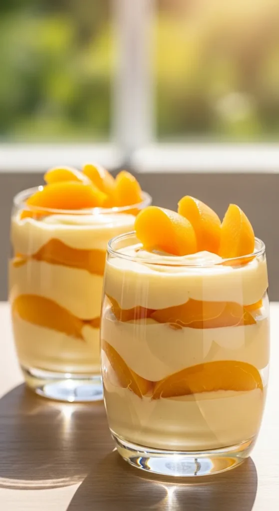 Peach Vanilla Pudding Cups