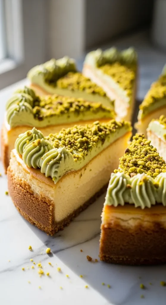 Pistachio Crunch Cheesecake