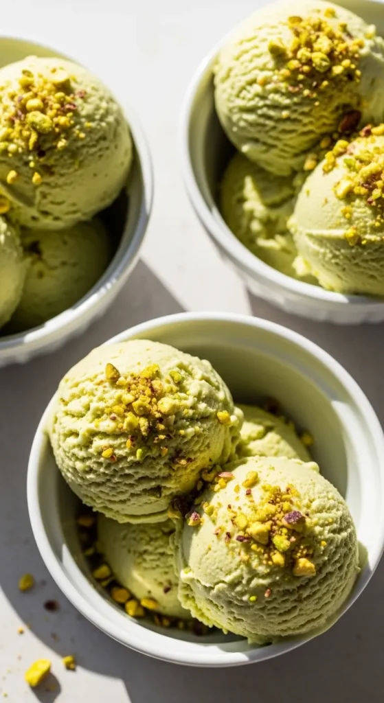 Pistachio Ice Cream Bowls