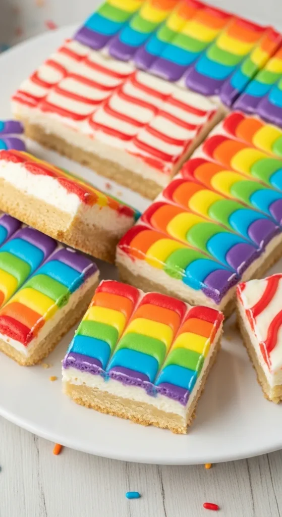 Rainbow Drizzle Bars