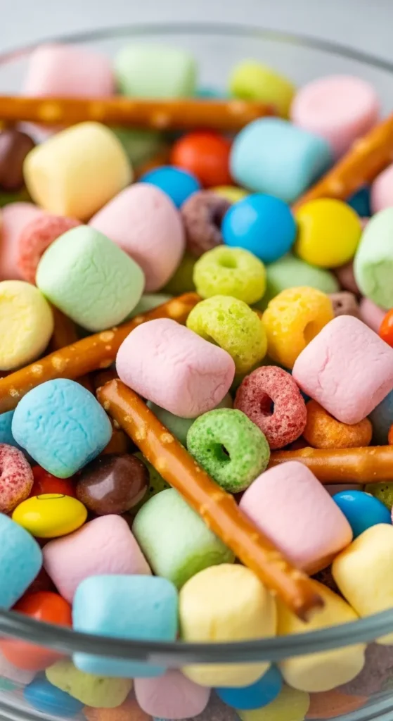 Rainbow Marshmallow Snack Mix