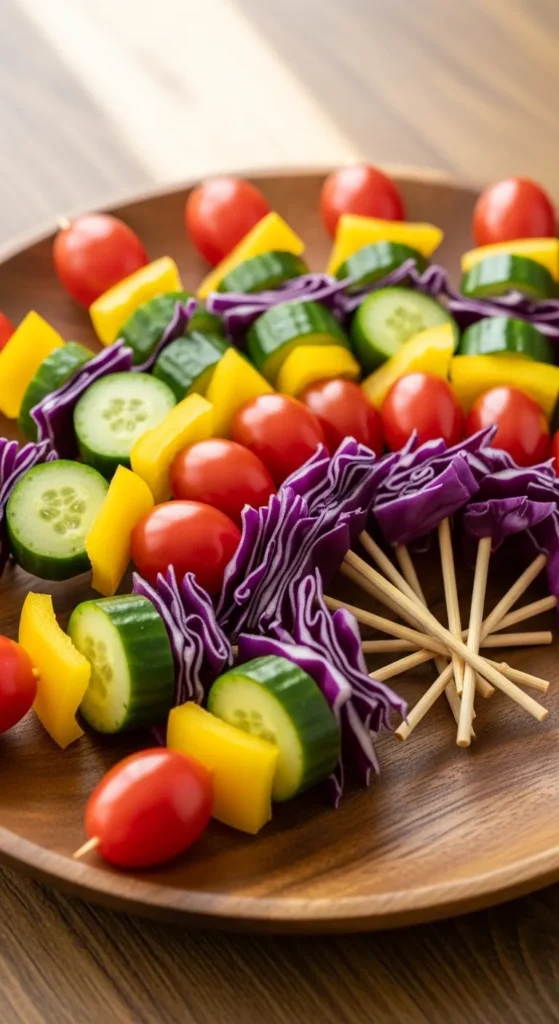 Rainbow Veggie Skewers