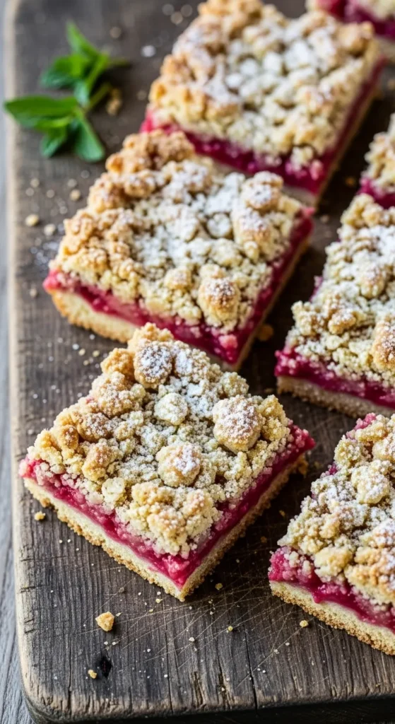 Rhubarb Crumble Bars