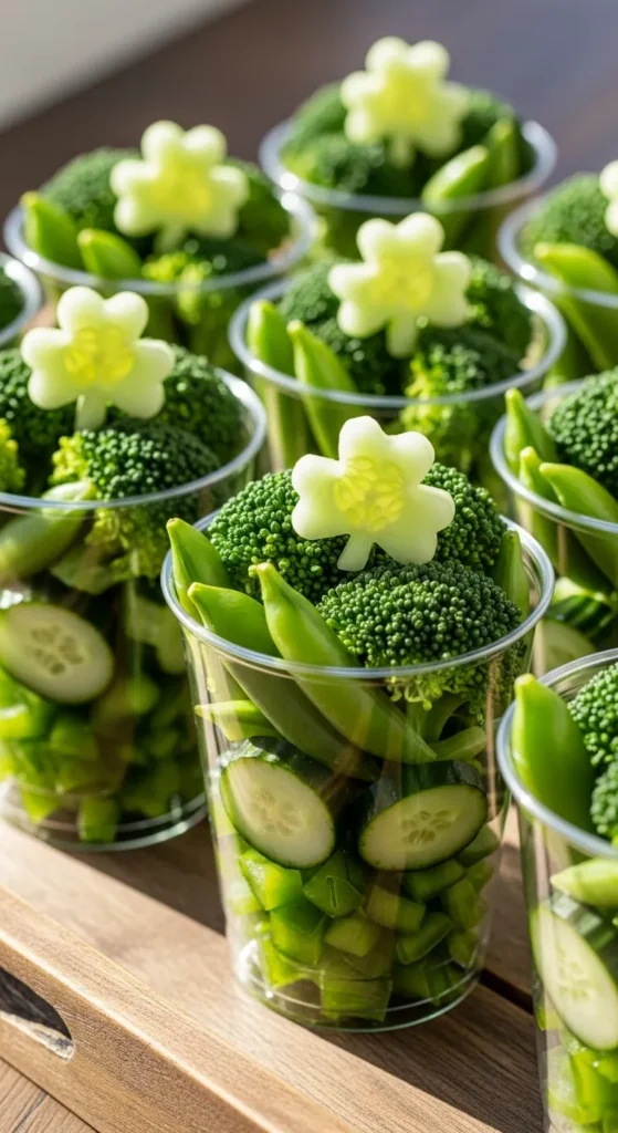Shamrock Veggie Cups