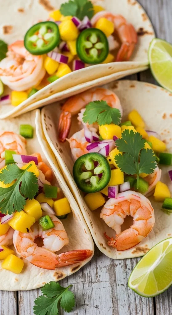 Shrimp Tacos with Mango Salsa