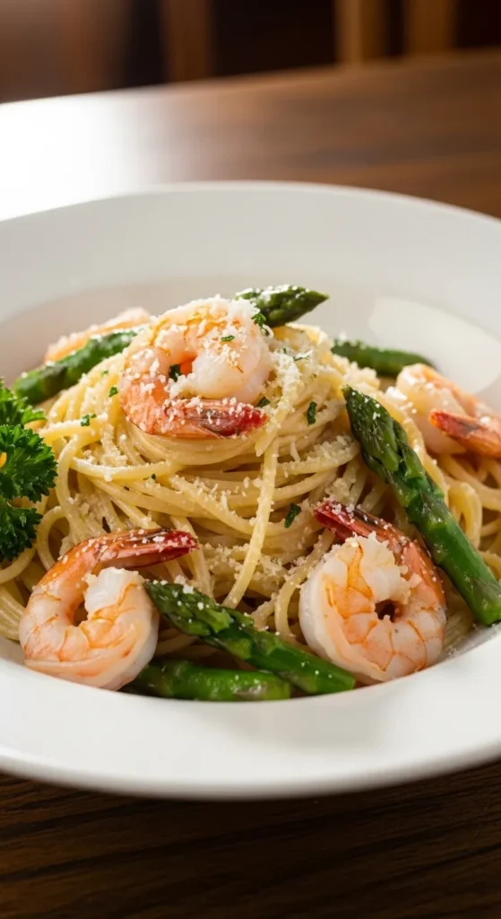 Shrimp and Asparagus Pasta