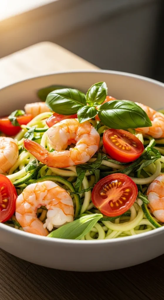 Shrimp and Zucchini Noodles