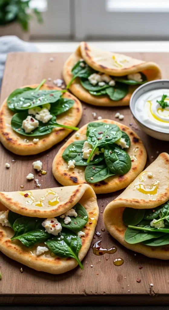 Simple Spinach Flatbreads