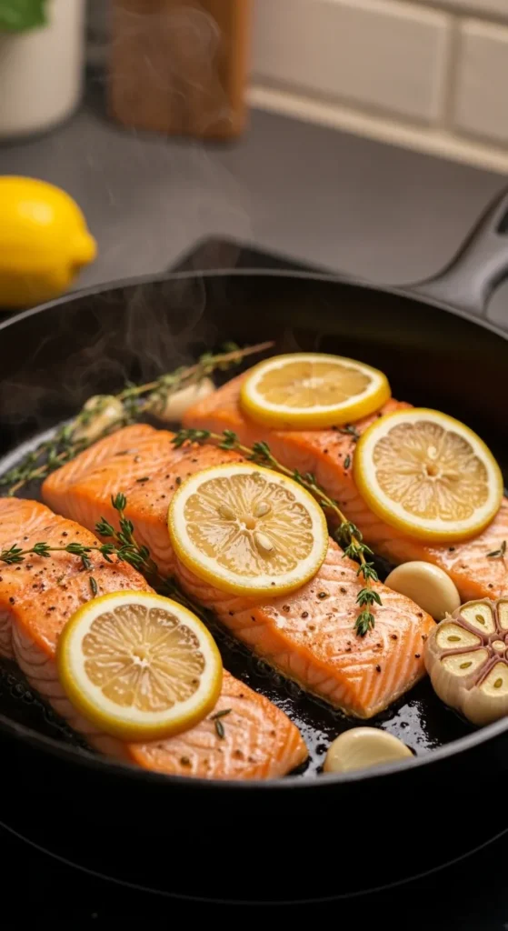 Skillet Lemon Garlic Salmon