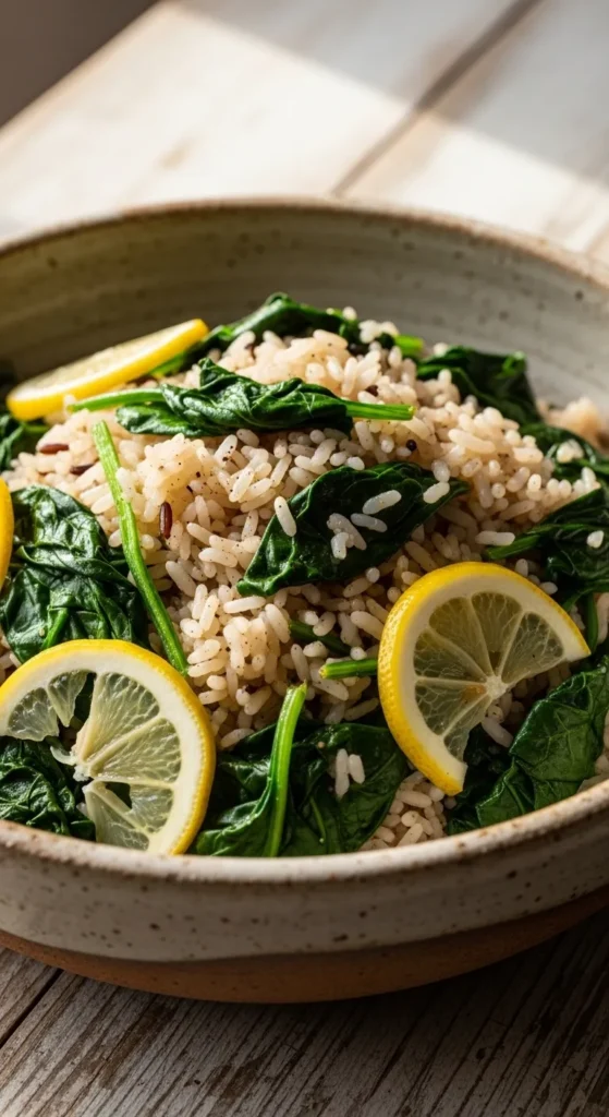 Spinach Lemon Rice
