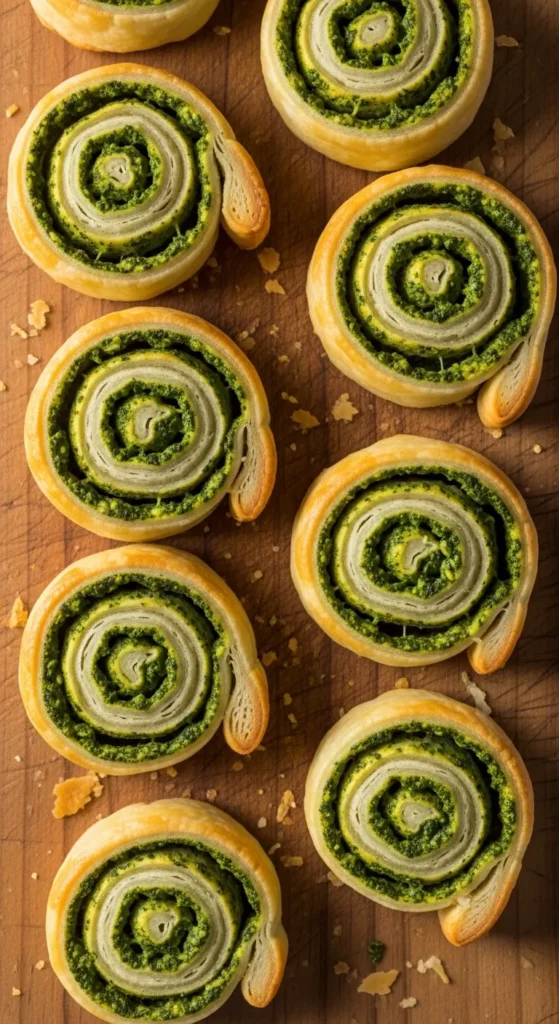 Spinach Pesto Pinwheels