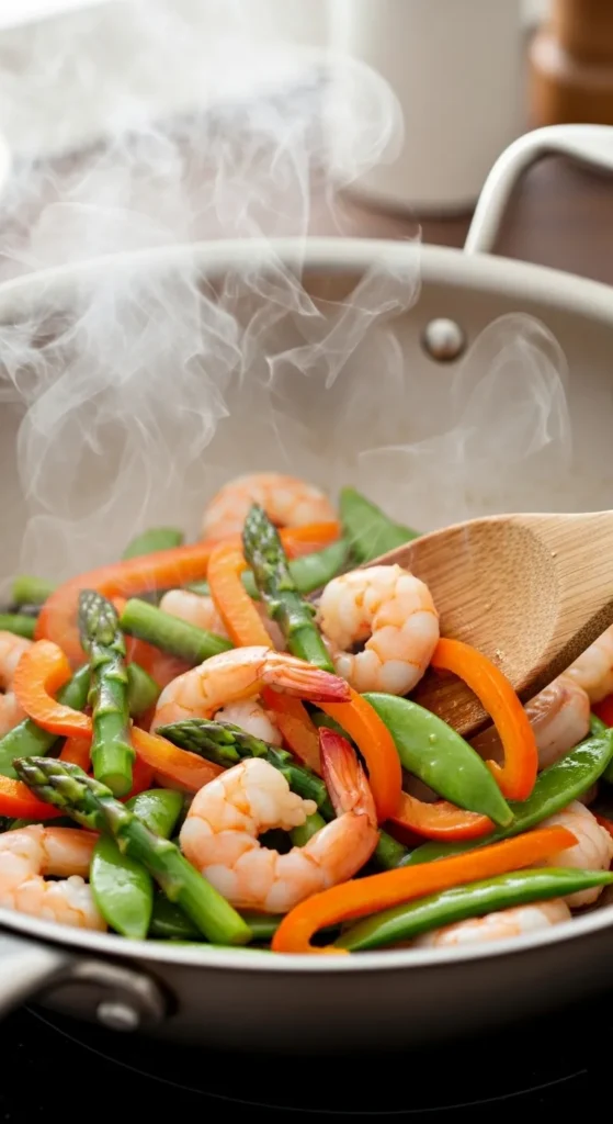 Spring Veggie Shrimp Stir-Fry