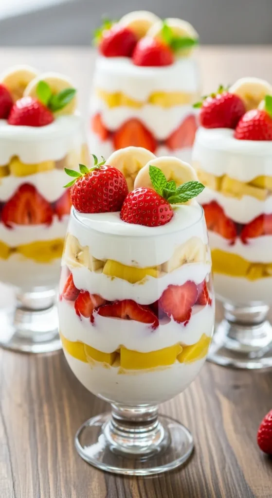 Strawberry Banana Parfaits