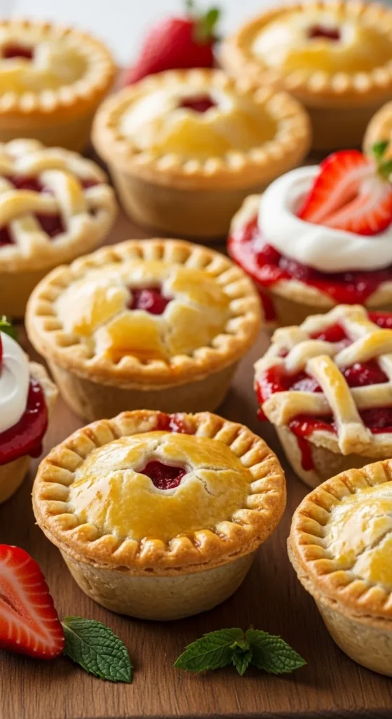  Strawberry Muffin Tin Pies