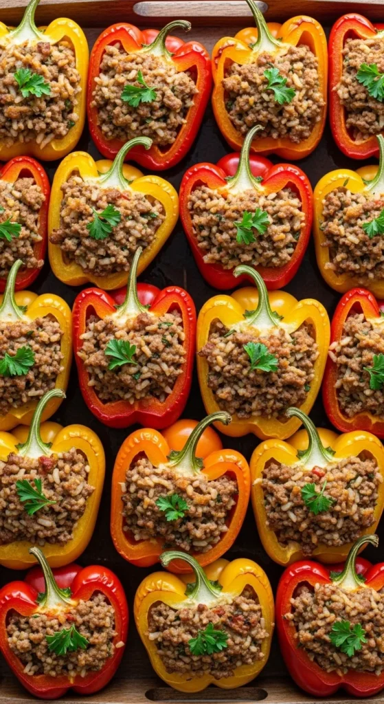 Stuffed Bell Peppers with Lean Turkey