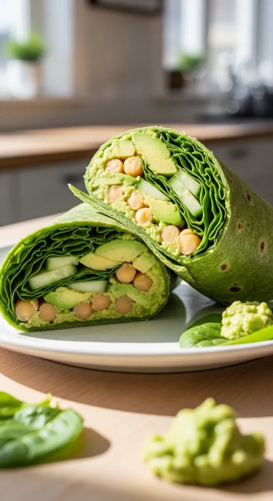 Avocado and Chickpea Salad Wrap