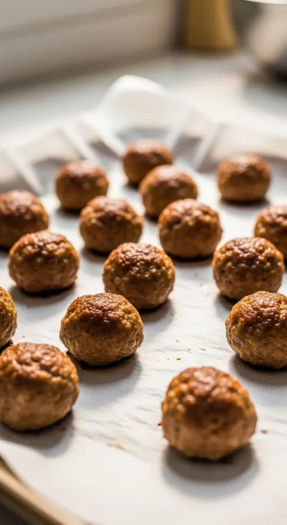 Baked Mini Turkey Meatballs