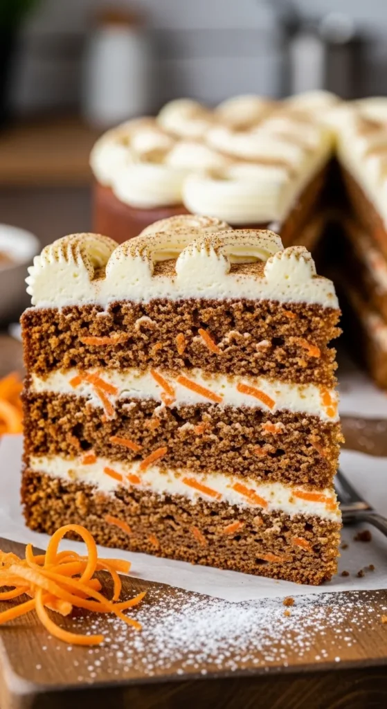 Carrot Cake with Cream Cheese Swirls