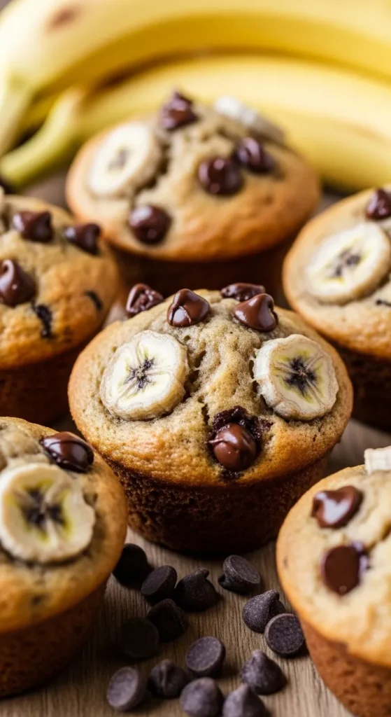 Chocolate Chip Banana Muffins