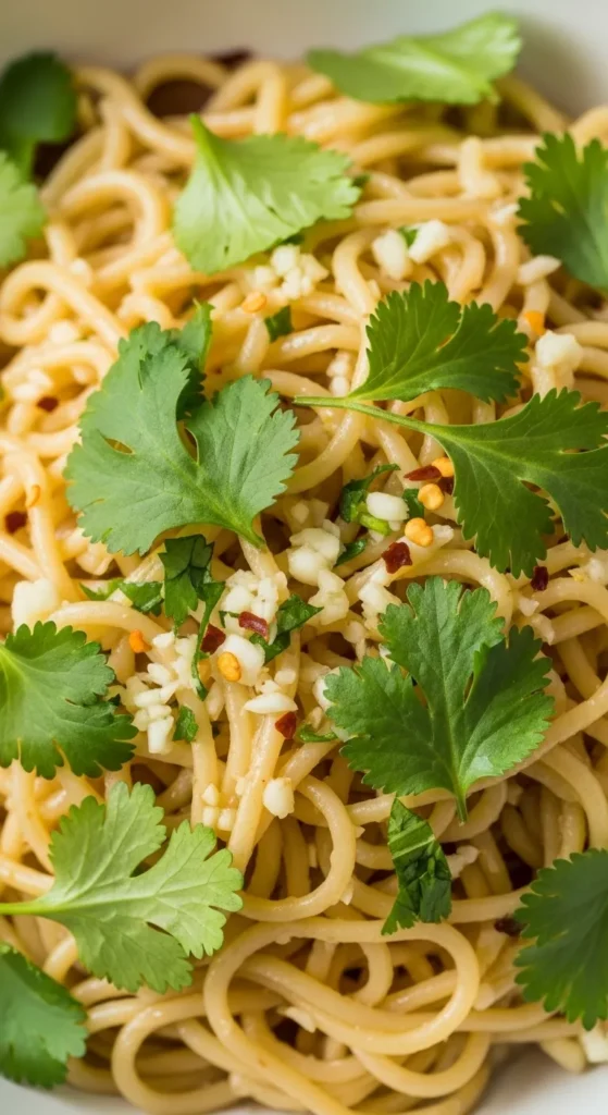 Cilantro Garlic Noodles