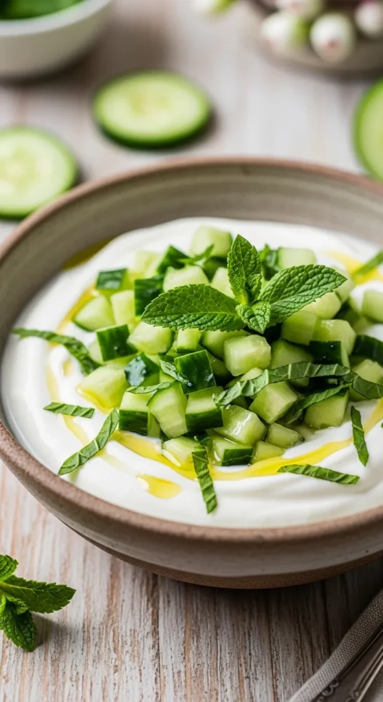 Cucumber Mint Yogurt Bowl