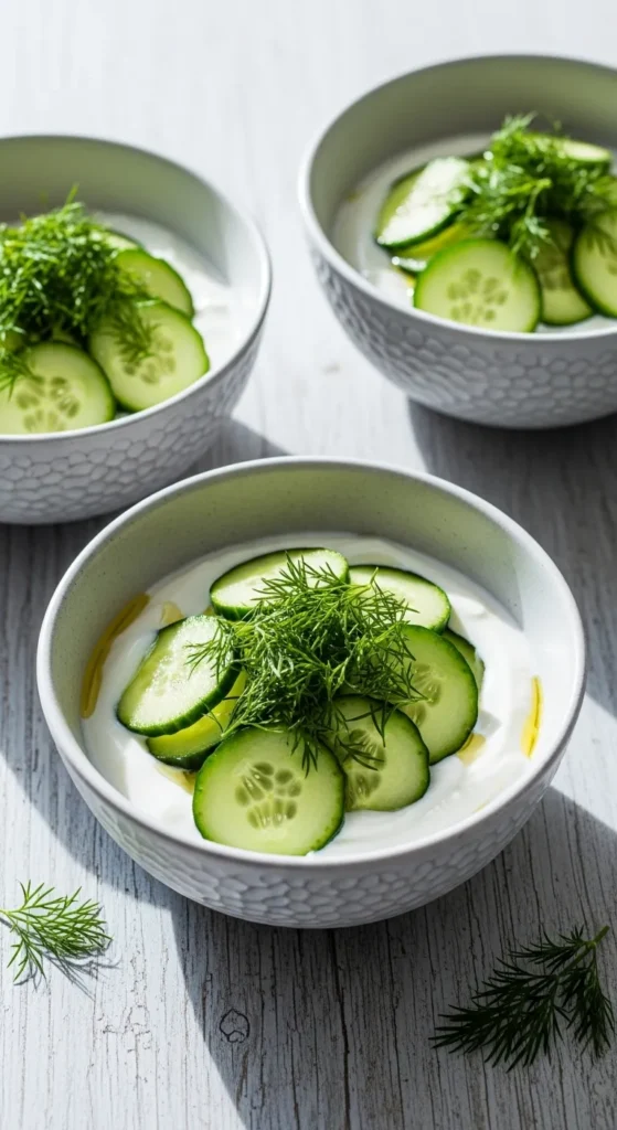 Dill Yogurt Cucumber Bowls