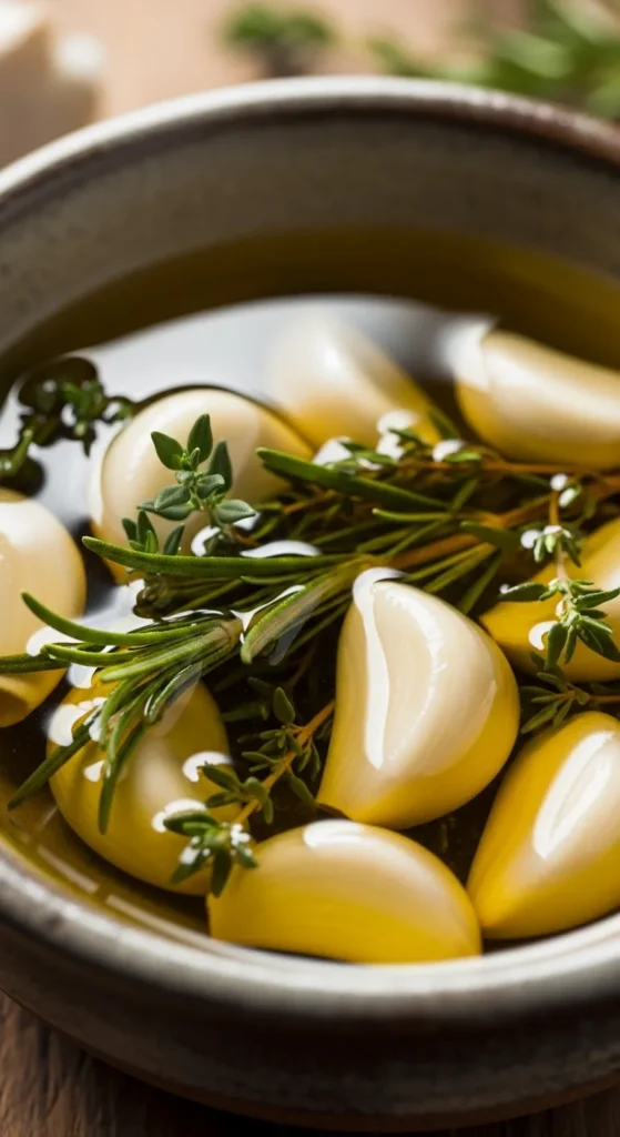 Garlic-Infused Olive Oil for Dipping
