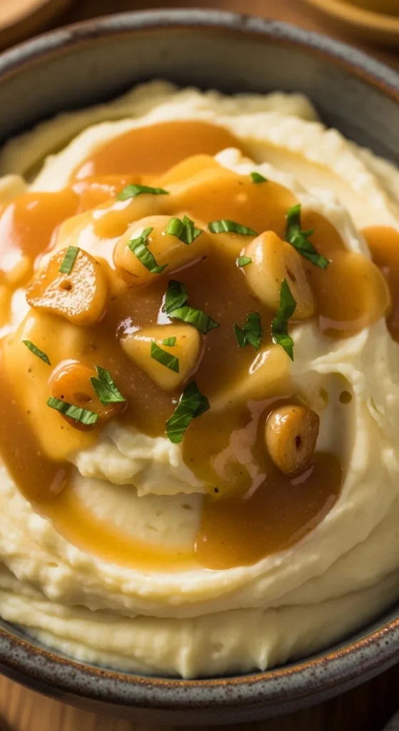 Garlic-Spring Herb Gravy