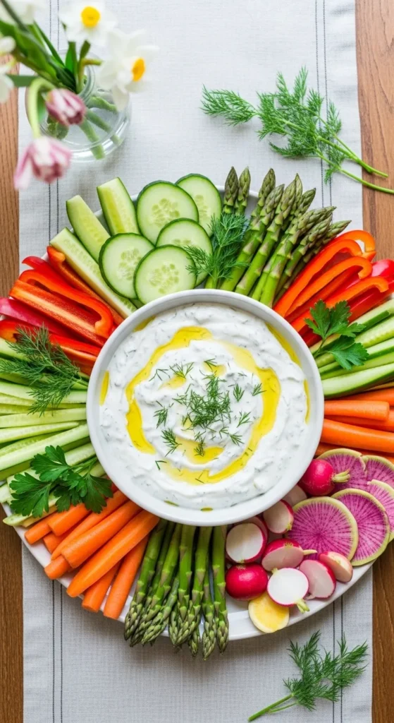 Greek Yogurt Ranch Dip with Veggies
