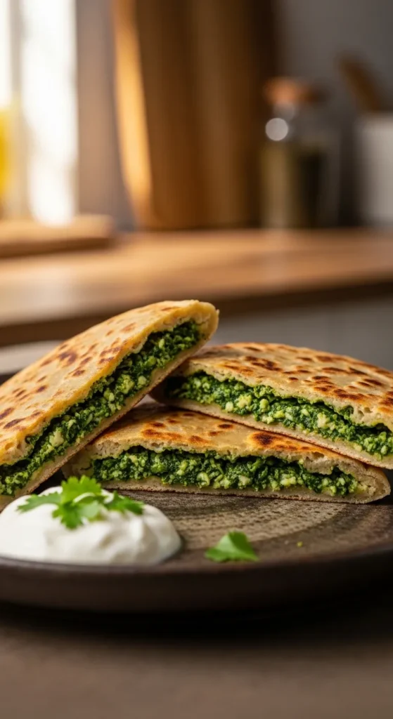 Green Veg Stuffed Paratha