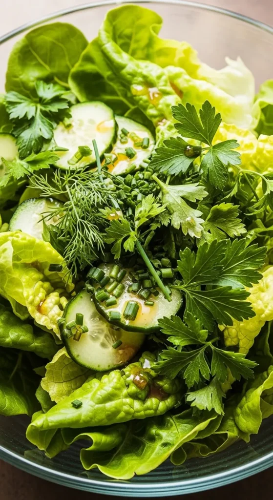 Herby Green Salad with Simple Dressing