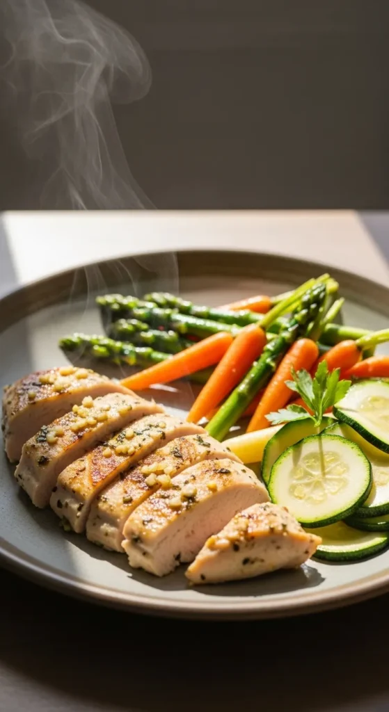 Lemon Herb Grilled Chicken with Spring Vegetables