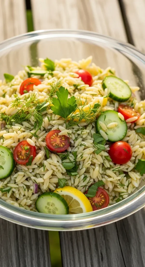 Lemon Orzo Pasta Salad