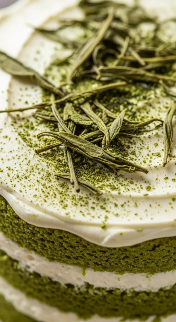 Matcha Vanilla Spring Cake