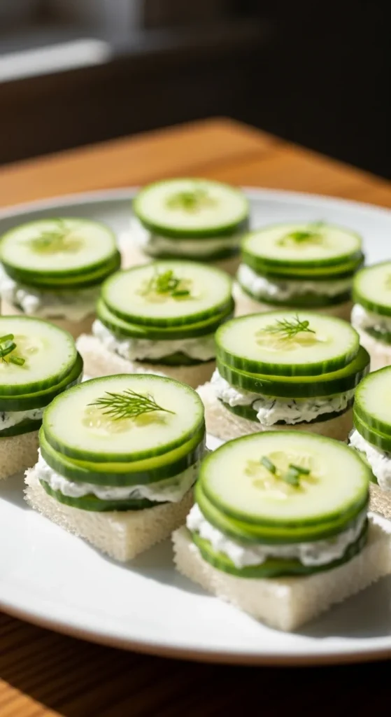 Mini Cucumber Sandwich Bites