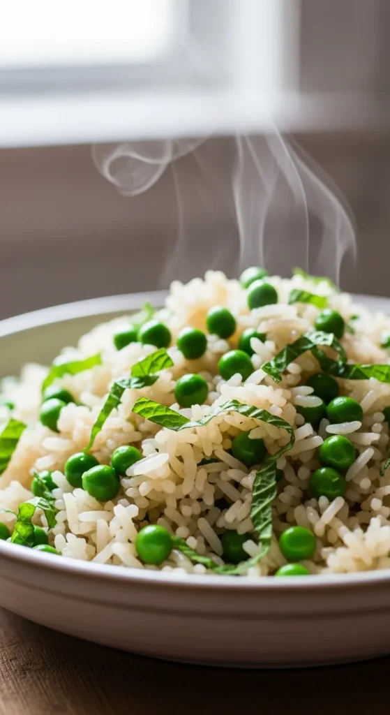 Mint Pea Rice Pilaf