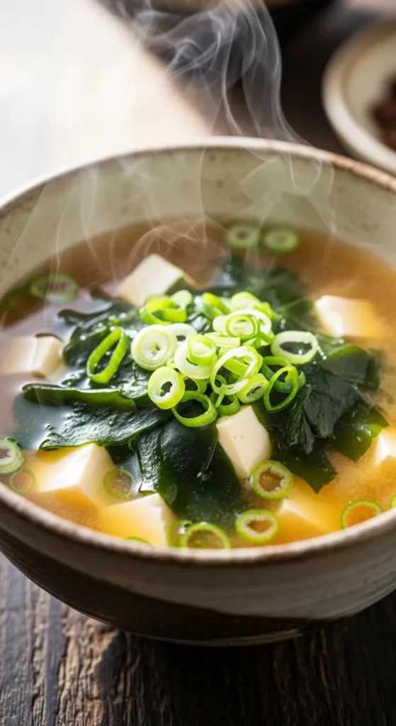 Miso Soup with Tofu and Seaweed