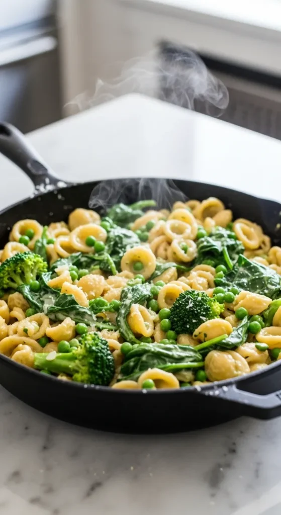 One Pan Green Veg Pasta