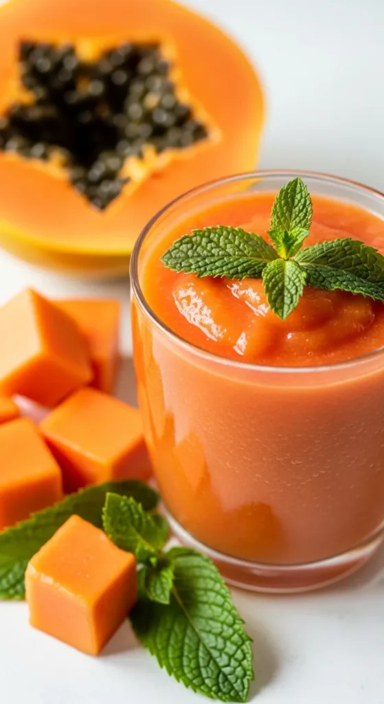 Papaya Mint Smoothie