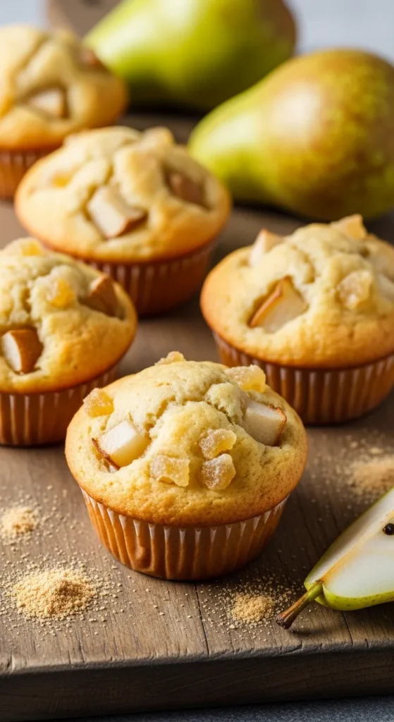 Pear and Ginger Muffins