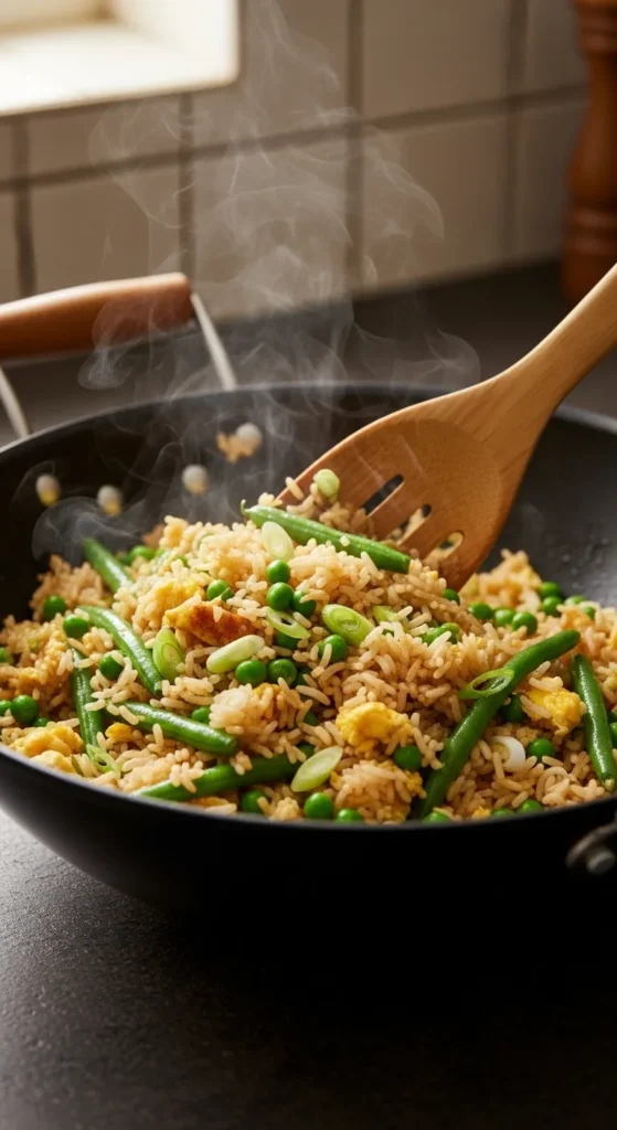 Quick Green Veg Fried Rice