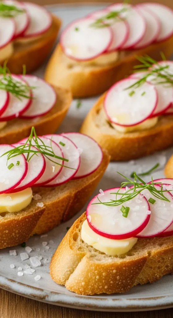 Radish and Butter Crostini