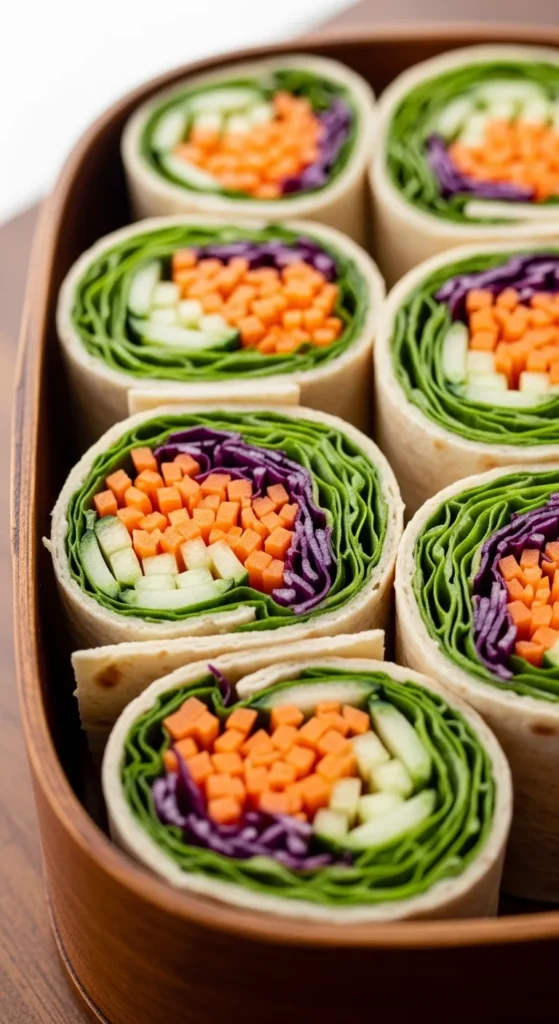 Rainbow Veggie Wraps