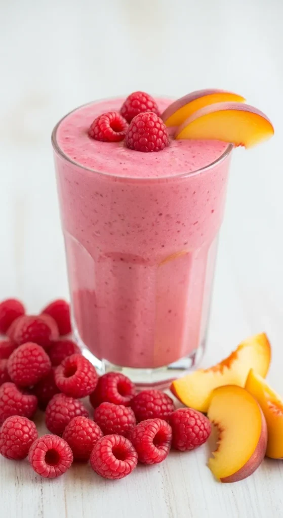Raspberry Peach Smoothie