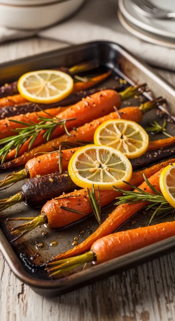 Rosemary Lemon Roasted Carrots