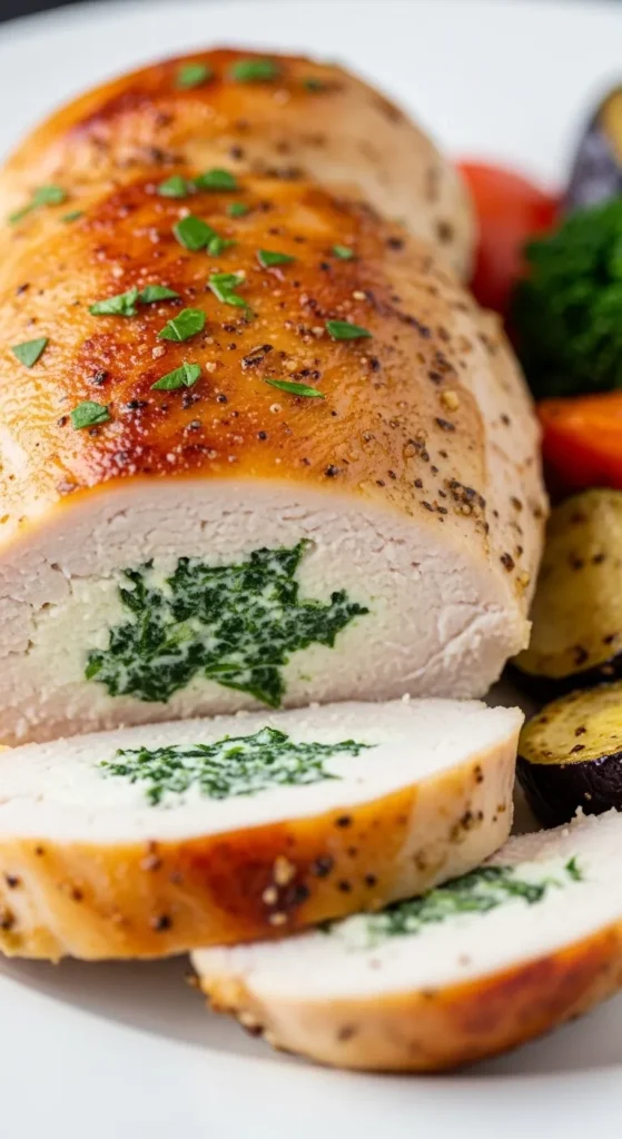 Spinach and Ricotta Stuffed Chicken Breast