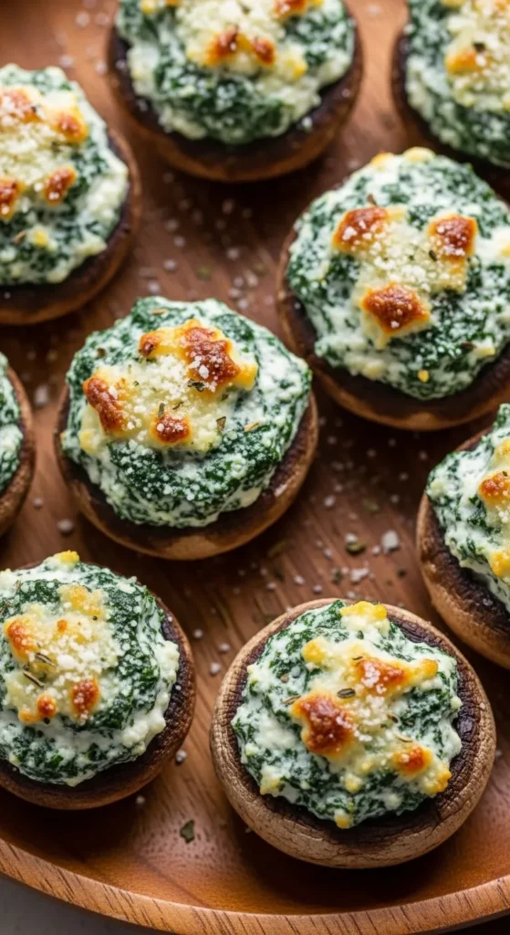Spinach and Ricotta Stuffed Mushrooms