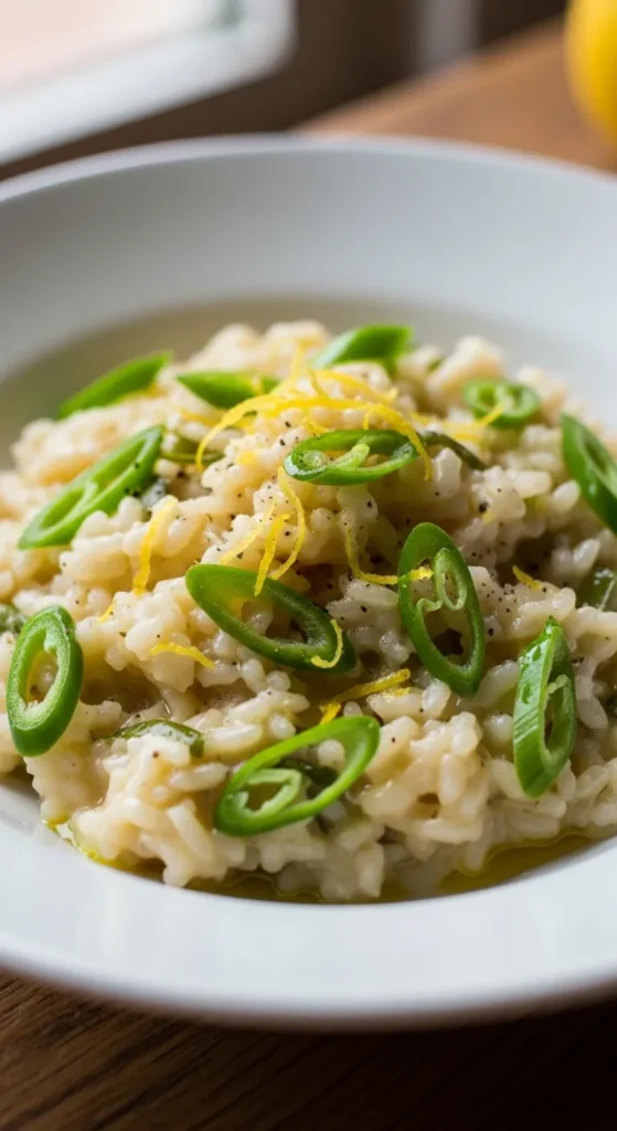 Spring Garlic and Lemon Risotto